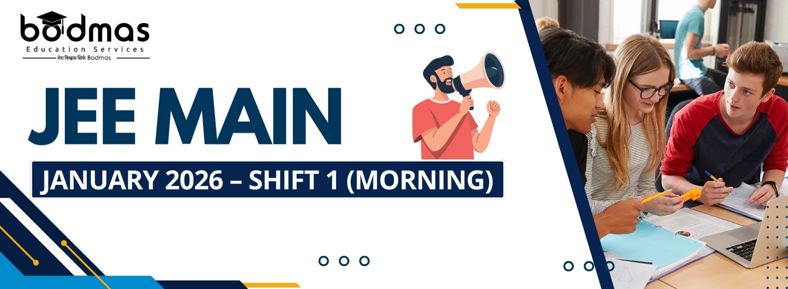 JEE Main 23 January 2026 Shift 1 Paper Analysis – Physics, Chemistry, Mathematics, Score vs Percentile